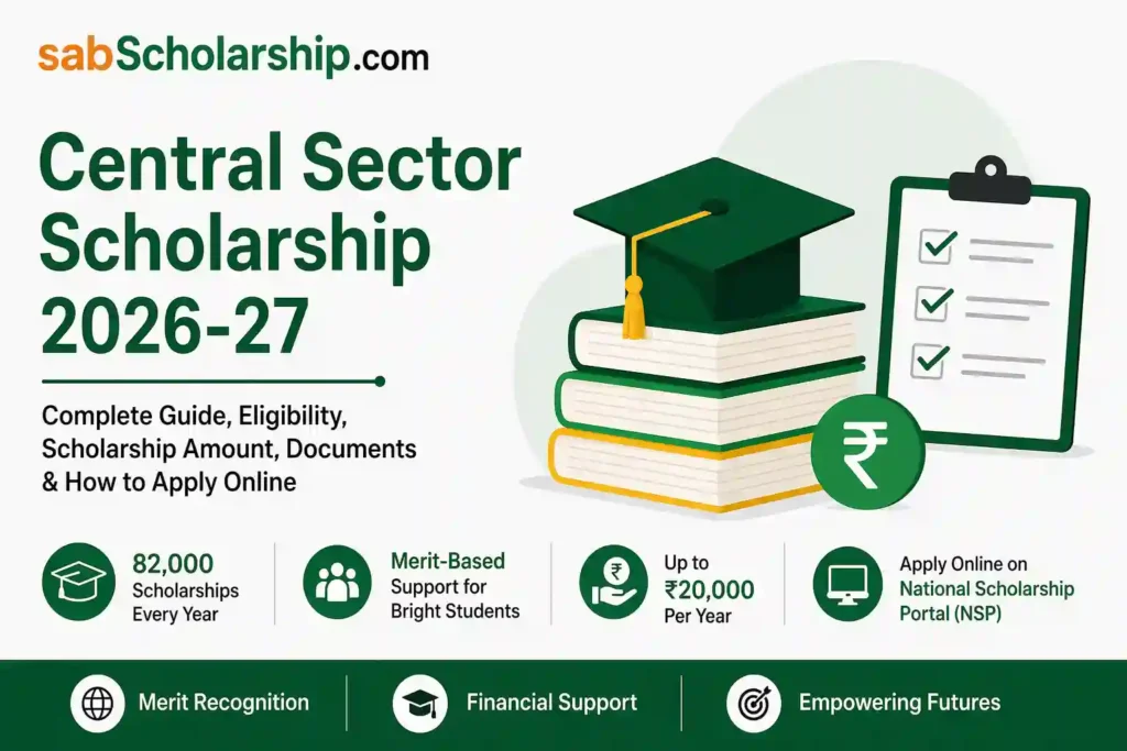 Central Sector Scholarship (PM USP) for College and University Students 2026-27