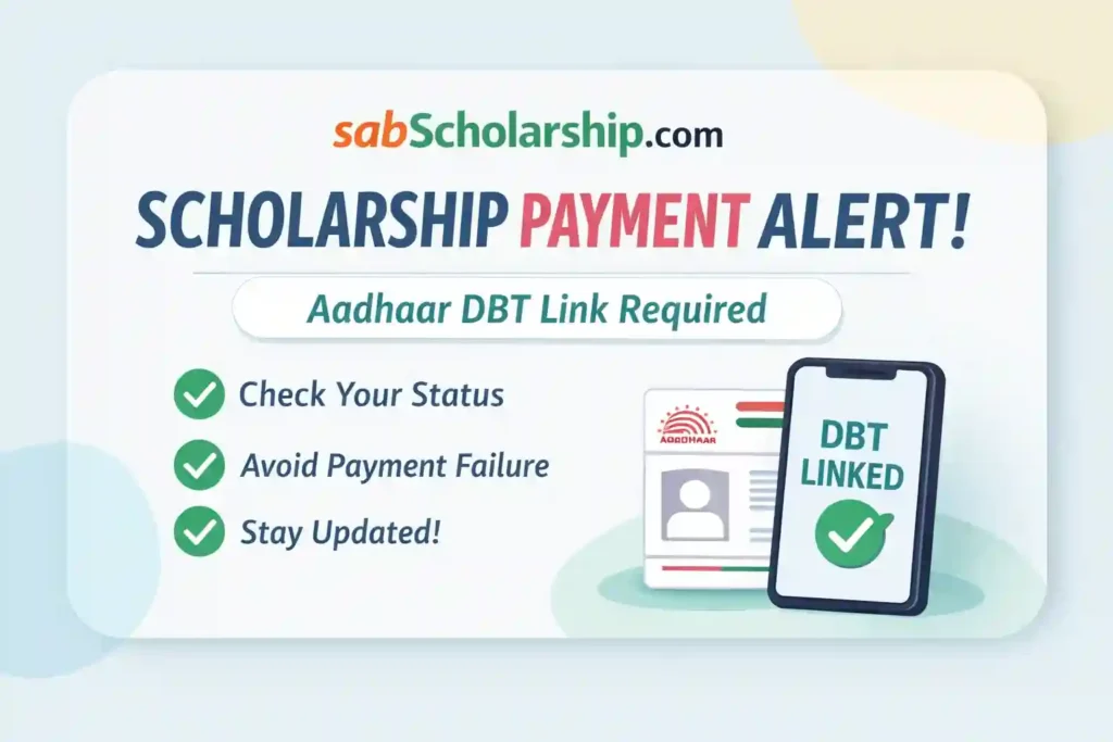 NSP Scholarship Payment 2026 Update: Aadhaar Based Payment (DBT) Mandatory – Students Check Immediately