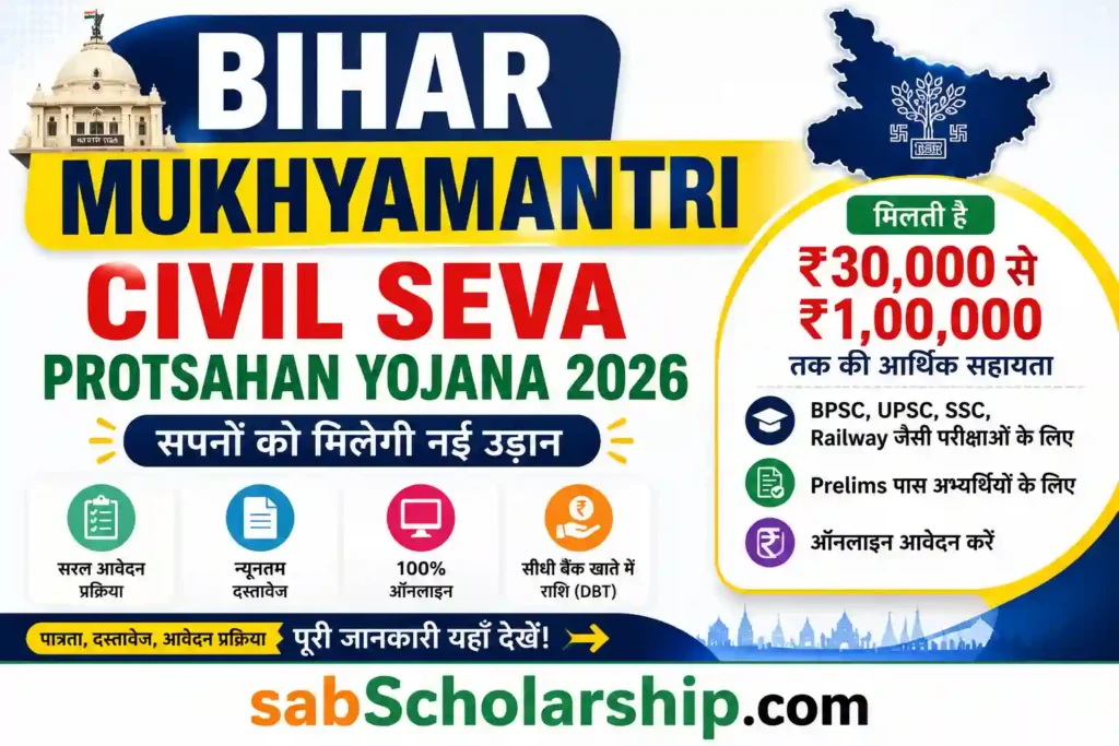 Bihar Mukhyamantri Civil Seva Protsahan Yojana 2026 for UPSC, BPSC, SSC & Railway Aspirants