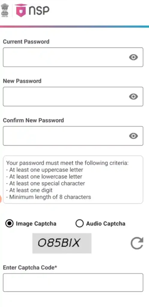 Login and Create New Password for NSP OTR