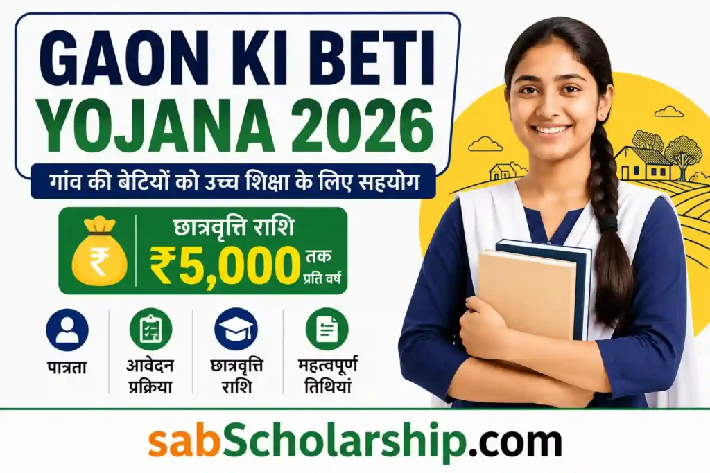 Gaon Ki Beti Scholarship 2026 is open for eligible students. Check eligibility, benefits, documents required, and how to apply online step by step.